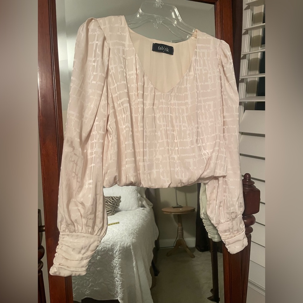 Fab'rik Women's Blush Textured Blouse